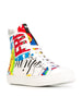 Printed hi-top sneakers