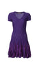 Ruffled knitted mini dress