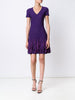 Ruffled knitted mini dress
