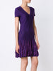 Ruffled knitted mini dress