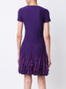 Ruffled knitted mini dress