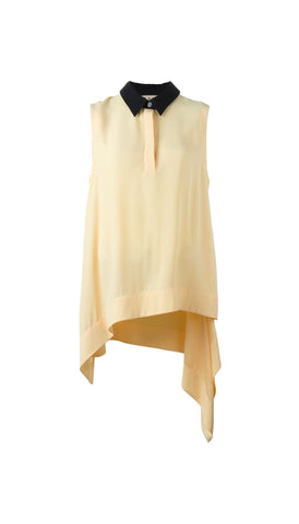 Draped sleeveless blouse