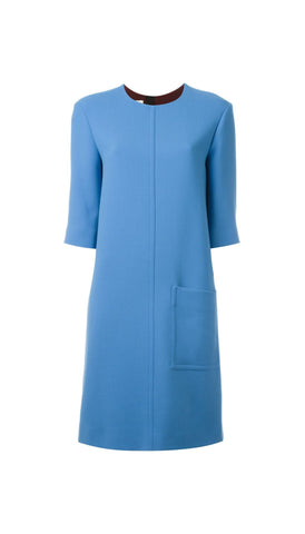Patch pocket shift dress