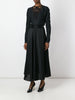Buttoned belt skirt