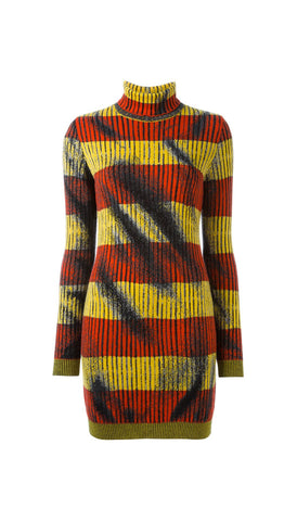 Trompe-l'œil turtleneck dress