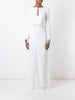 Metallic cuffs longsleeved gown
