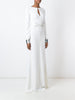 Metallic cuffs longsleeved gown