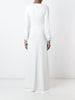 Metallic cuffs longsleeved gown
