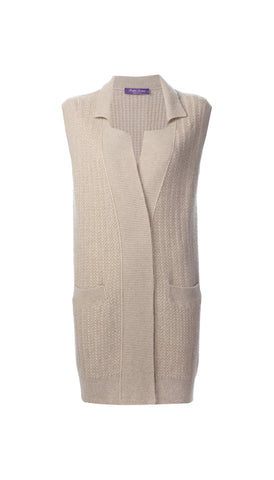 Sleeveless oversized cardigan