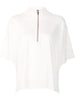 zipped high neck blouse