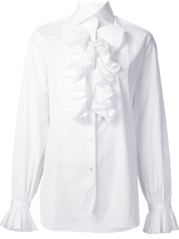 ruffled detail shirt