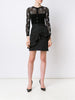 flower embellished fishnet top