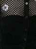 flower embellished fishnet top