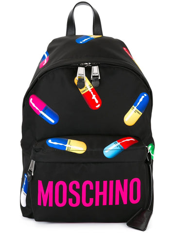 pill print backpack