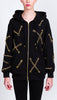 Hoodie with gold chains